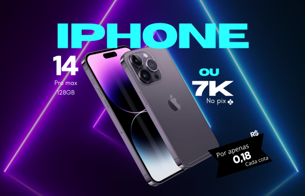 1º IPHONE 14 PRO MAX OU  7 MIL NA CONTA